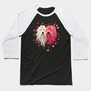 Komondor Couple Valentine Baseball T-Shirt